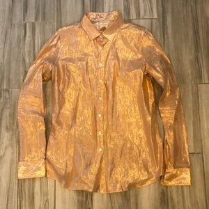 JCREW | The Perfect Shirt in rose gold